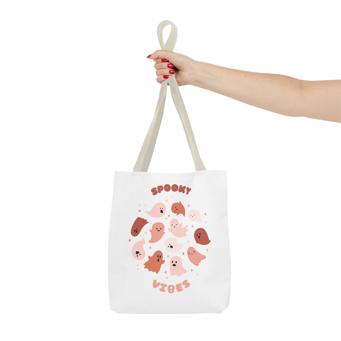 AOP Cute Fall Spooky Vibes Print Tote Bag