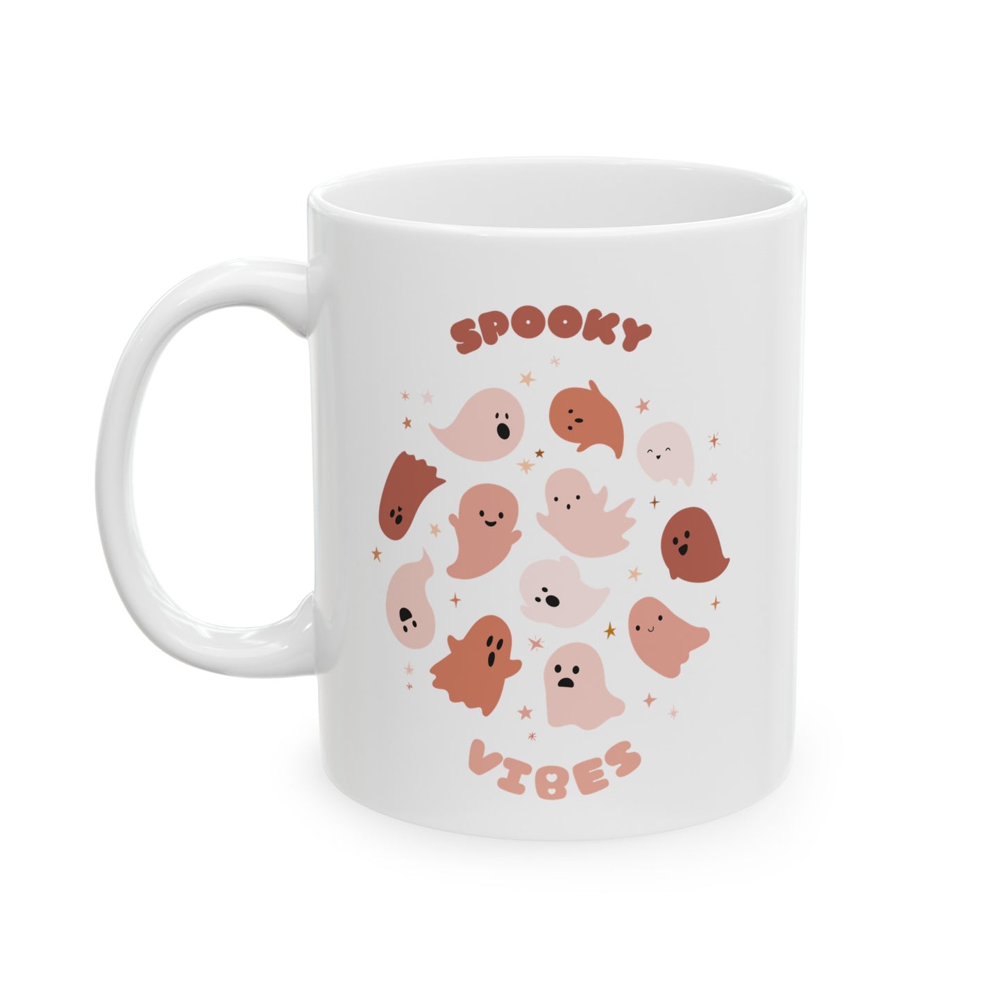 Adorable Fall ‘Spooky Vibes’ 11oz, 15oz Ceramic Mug