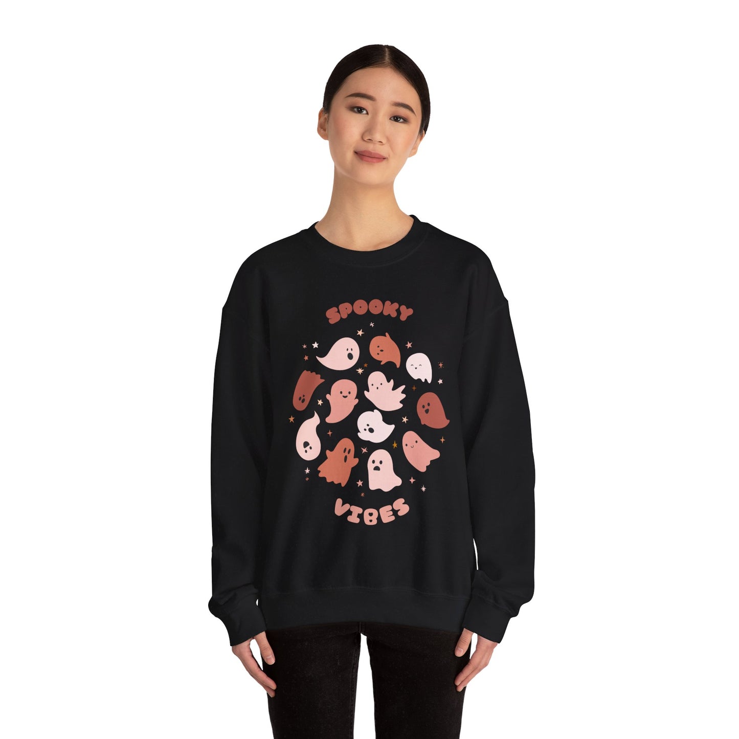 Cute Fall ‘Spooky Vibes’ Crewneck Sweatshirt