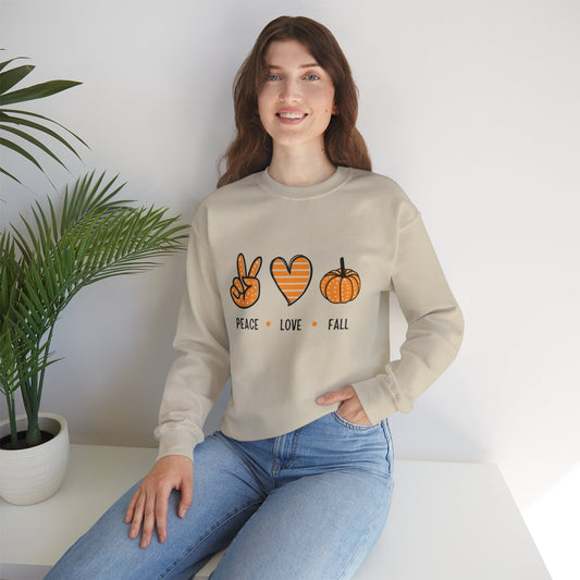 Cute Peace Love Fall Women’s Crewneck Sweatshirt