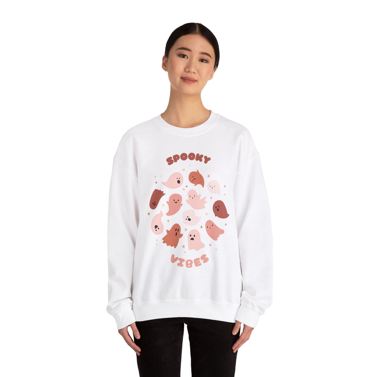 Cute Fall ‘Spooky Vibes’ Crewneck Sweatshirt