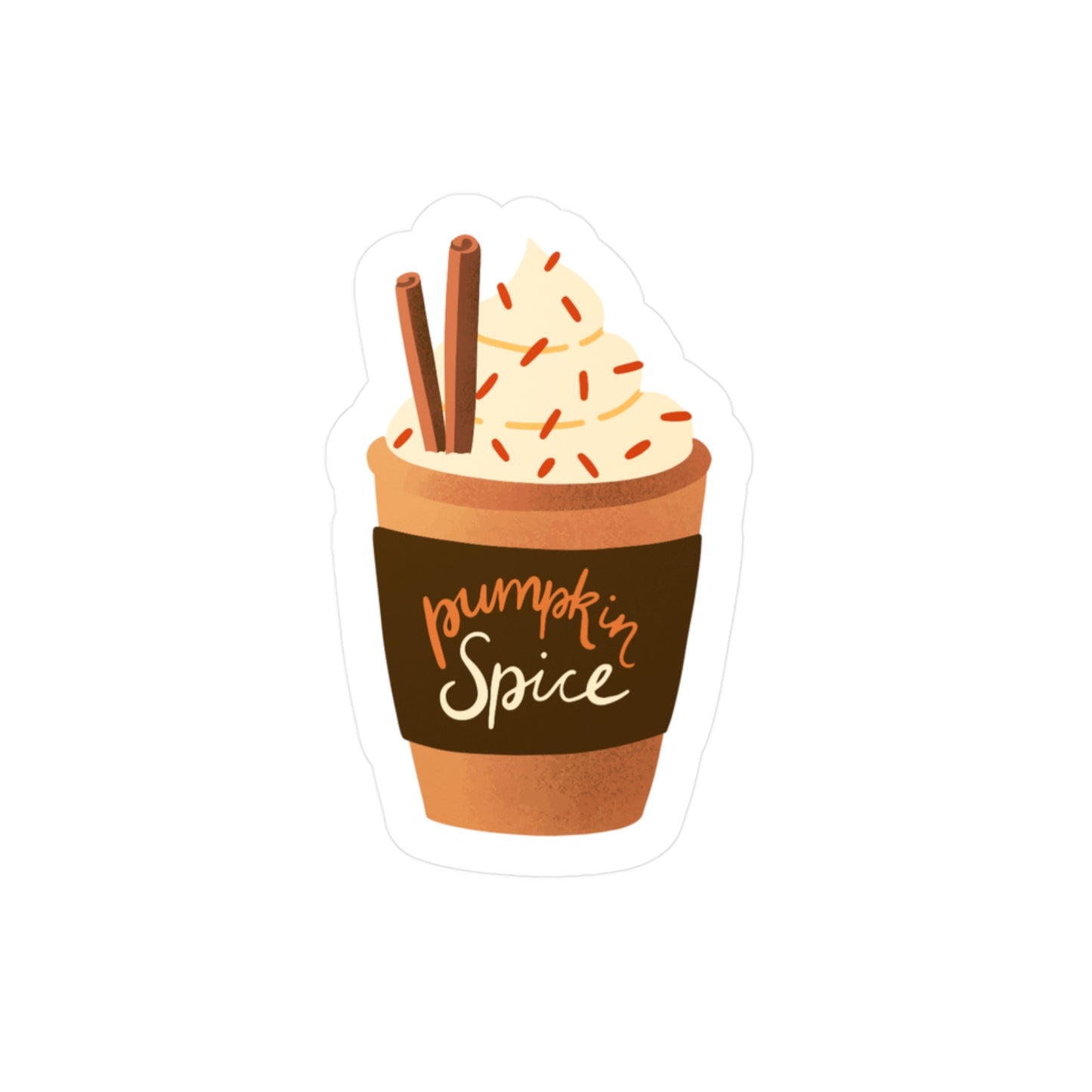 Cute Pumpkin Spice Latte Kiss-Cut Vinyl Decals