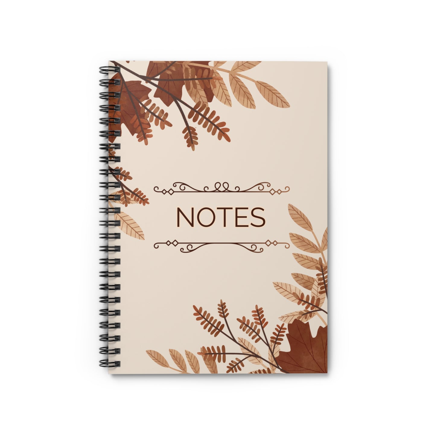 Autumn Leaves Fall Themed Spiral Notebook - Ruled Line