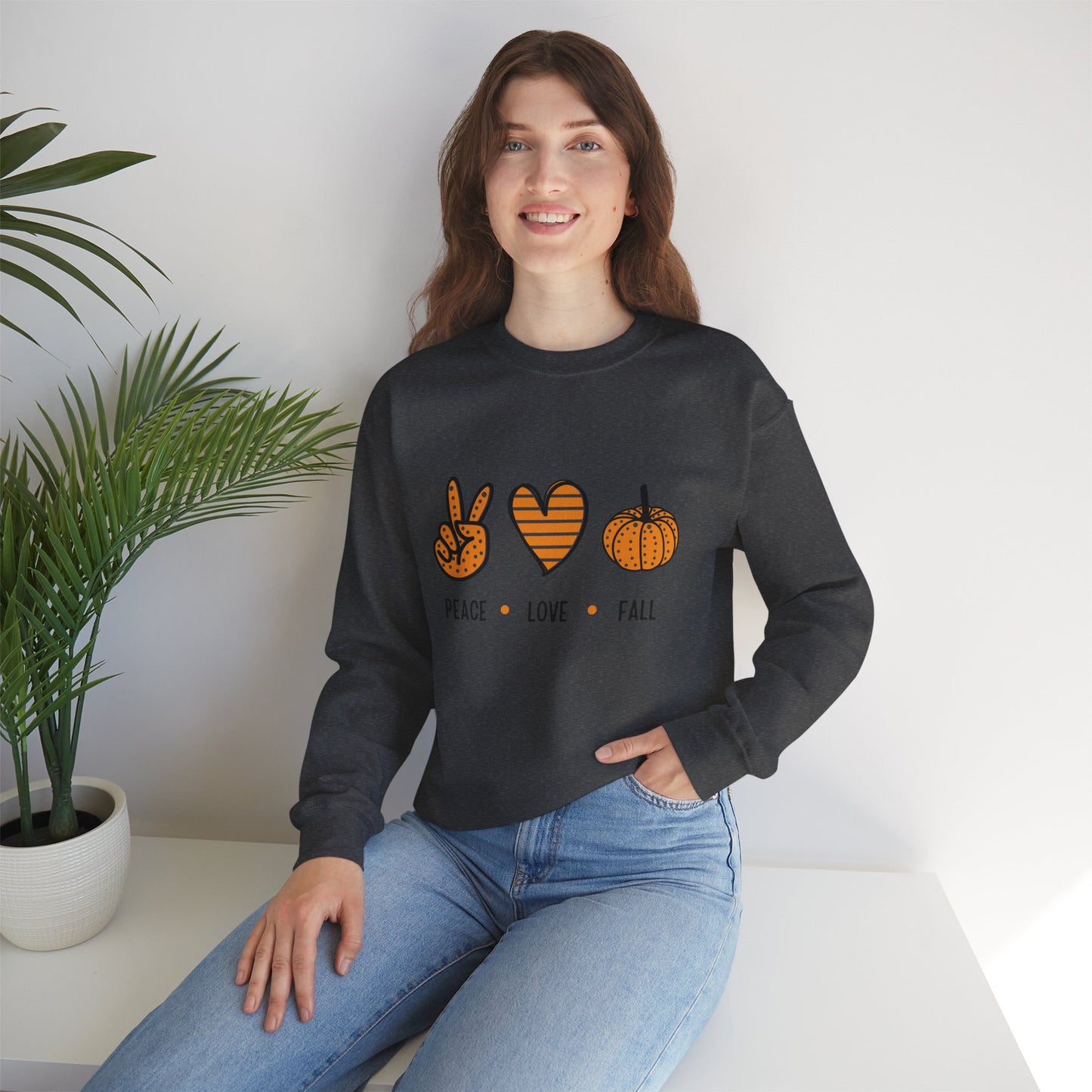 Cute Peace Love Fall Women’s Crewneck Sweatshirt