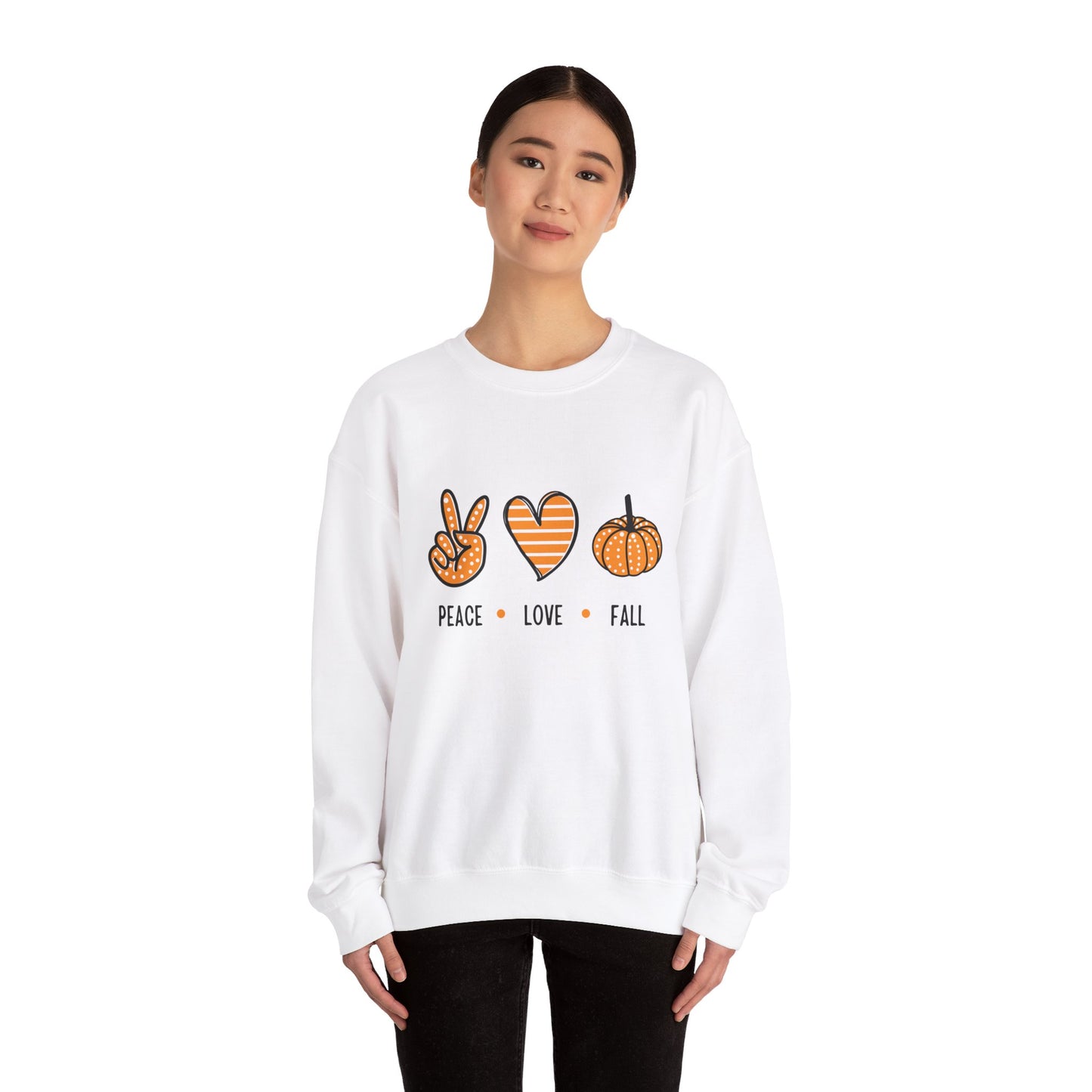 Cute Peace Love Fall Women’s Crewneck Sweatshirt