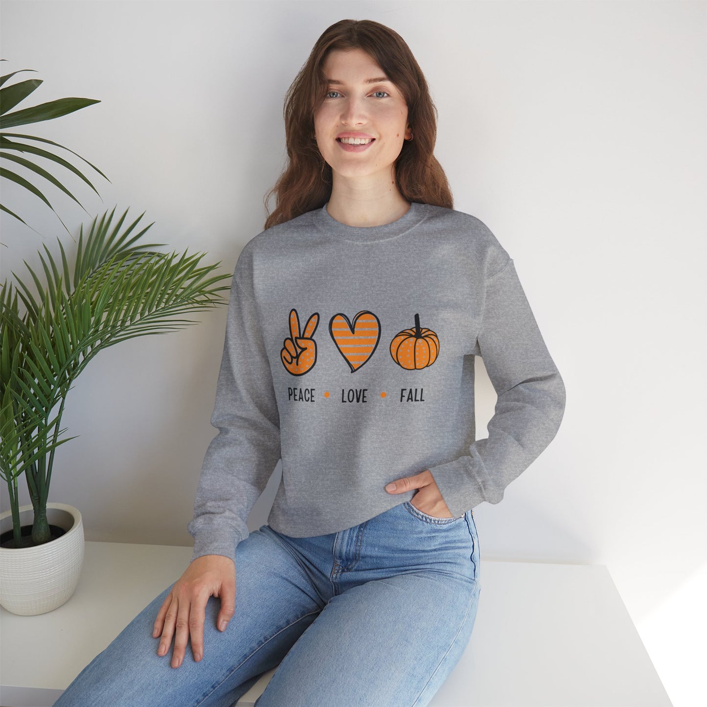 Cute Peace Love Fall Women’s Crewneck Sweatshirt