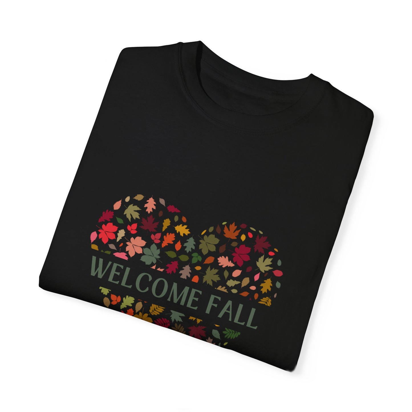 “Welcome Fall” Autumn Themed Garment-Dyed T-shirt