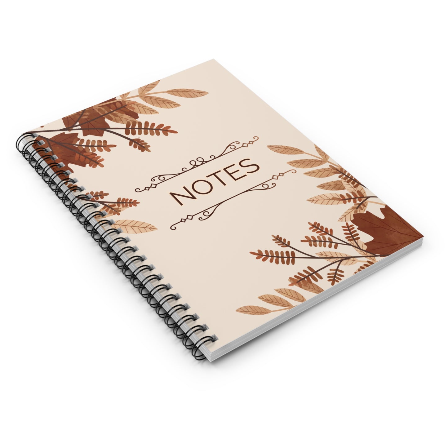 Autumn Leaves Fall Themed Spiral Notebook - Ruled Line