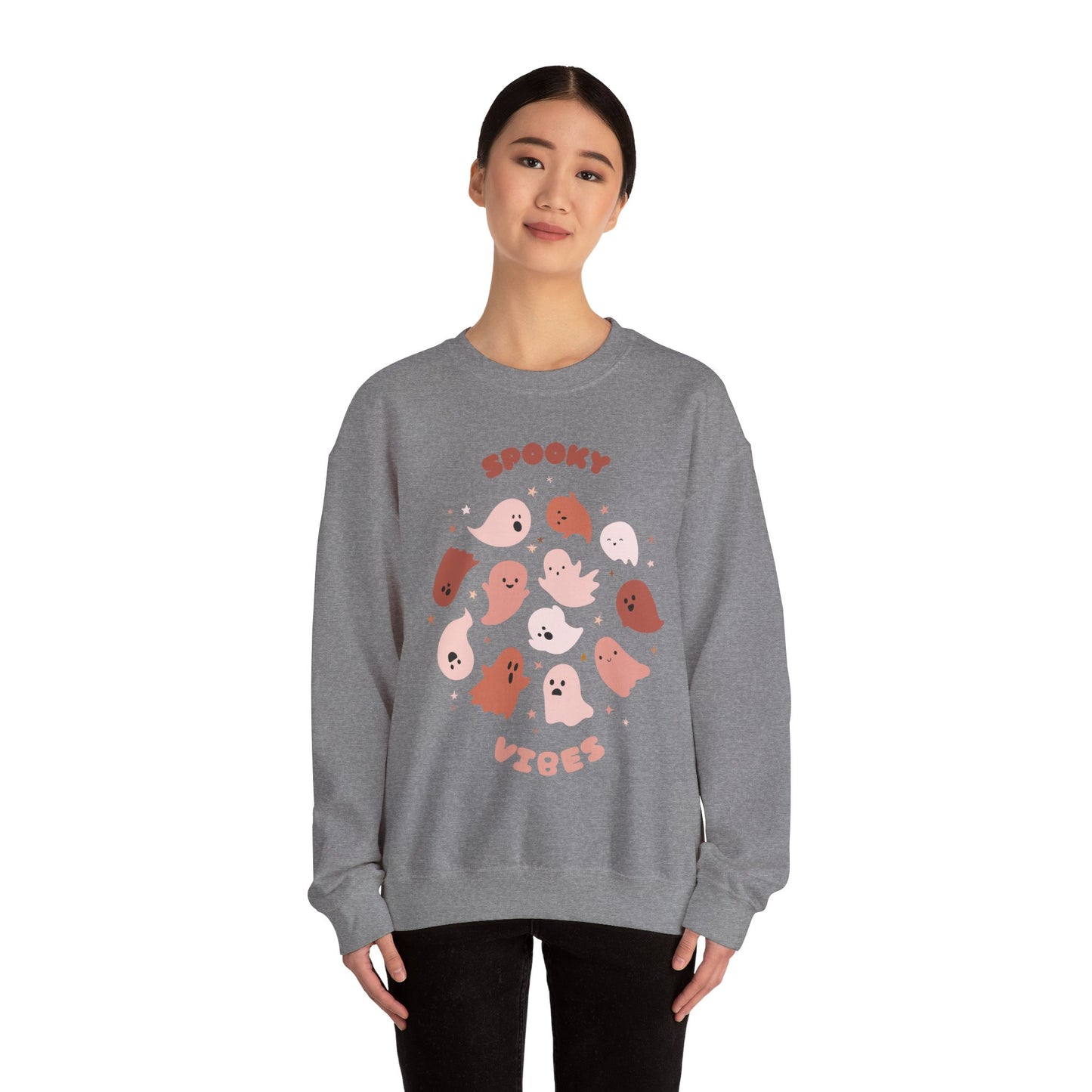 Cute Fall ‘Spooky Vibes’ Crewneck Sweatshirt