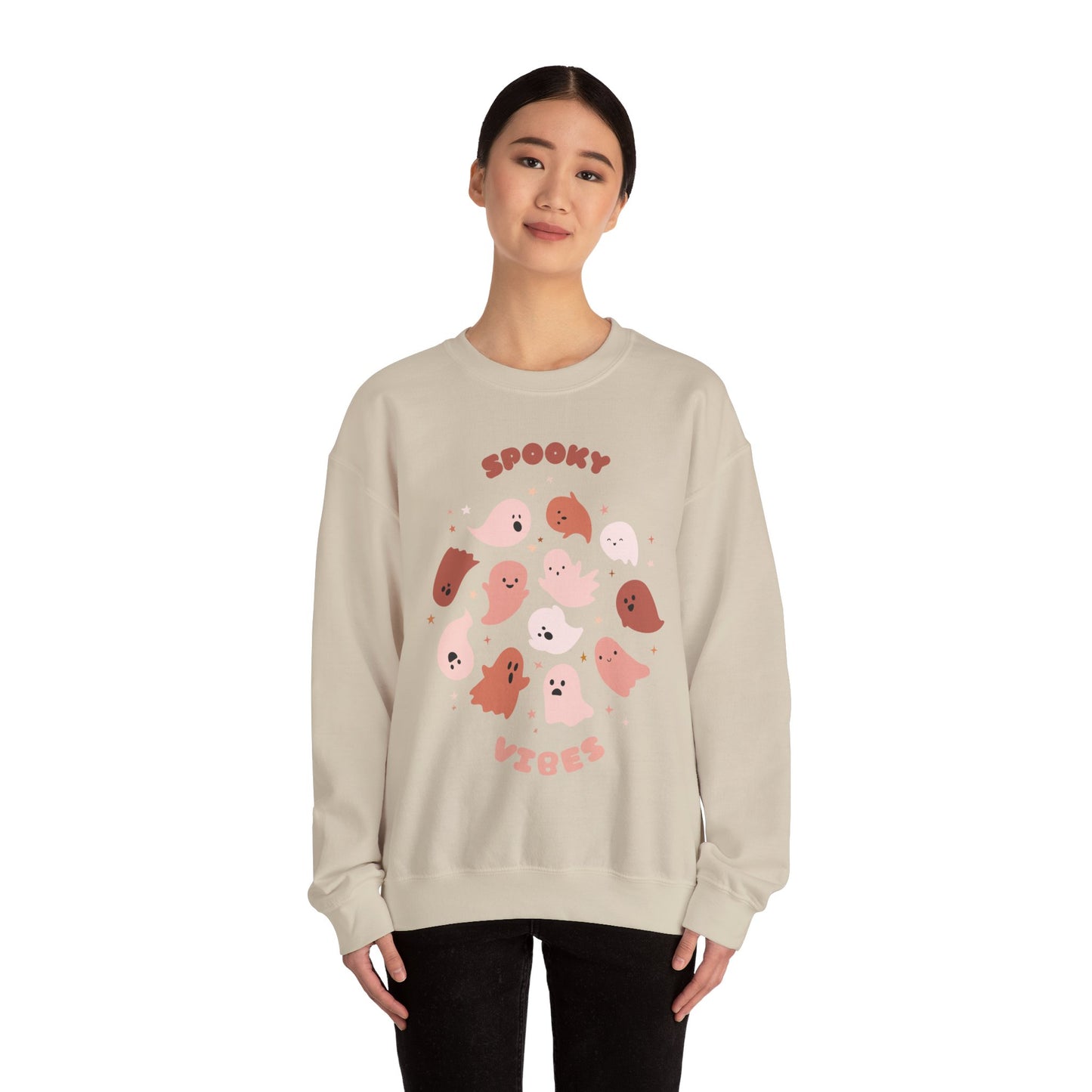 Cute Fall ‘Spooky Vibes’ Crewneck Sweatshirt