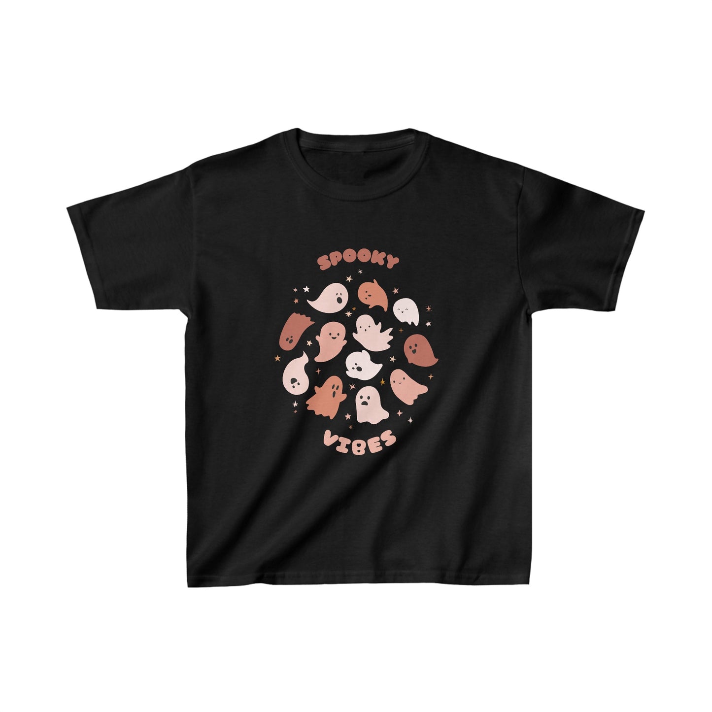 Cute Fall ‘Spooky Vibes’ Kids Heavy Cotton™ Tee