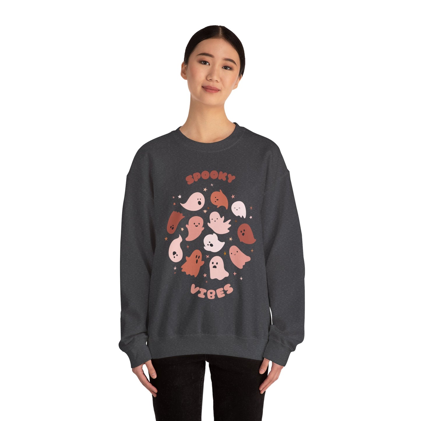 Cute Fall ‘Spooky Vibes’ Crewneck Sweatshirt