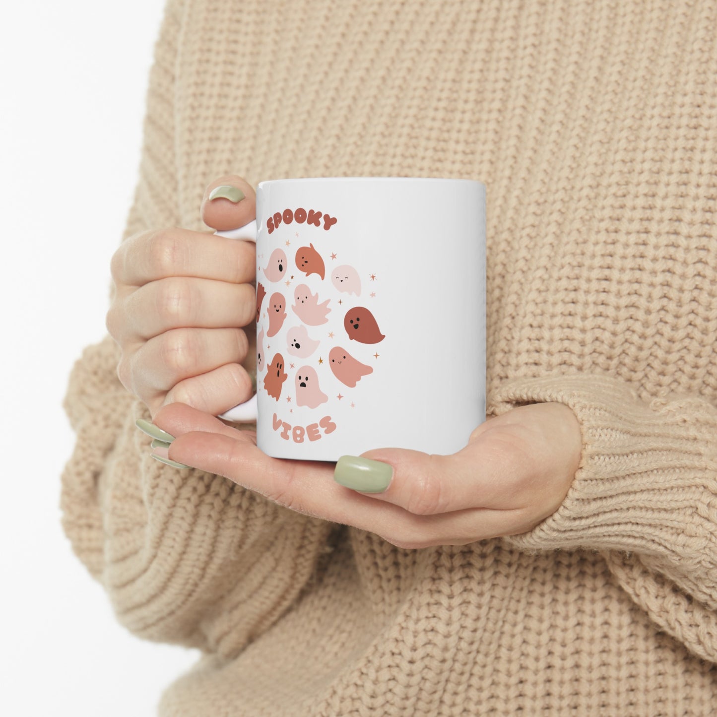 Adorable Fall ‘Spooky Vibes’ 11oz, 15oz Ceramic Mug