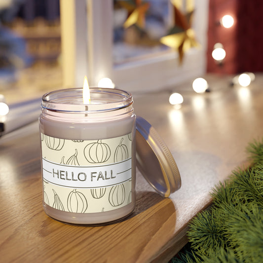 "Hello Fall" Decorative 9 oz Scented Candle