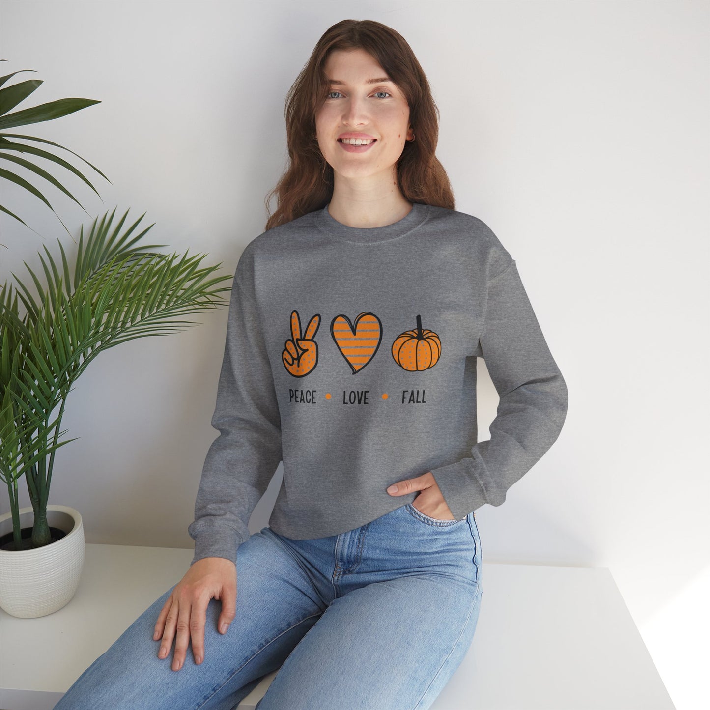 Cute Peace Love Fall Women’s Crewneck Sweatshirt