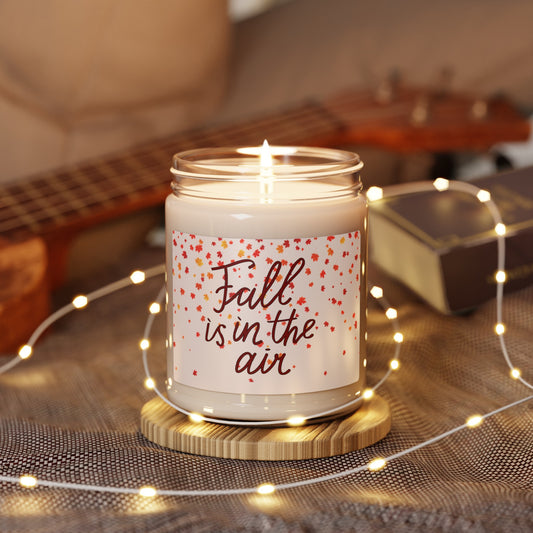 Cute 'Fall is in the Air' 9 oz Scented Soy Candle