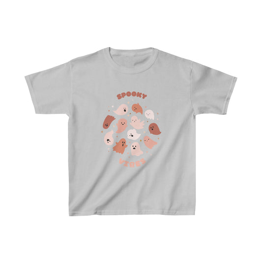 Cute Fall ‘Spooky Vibes’ Kids Heavy Cotton™ Tee