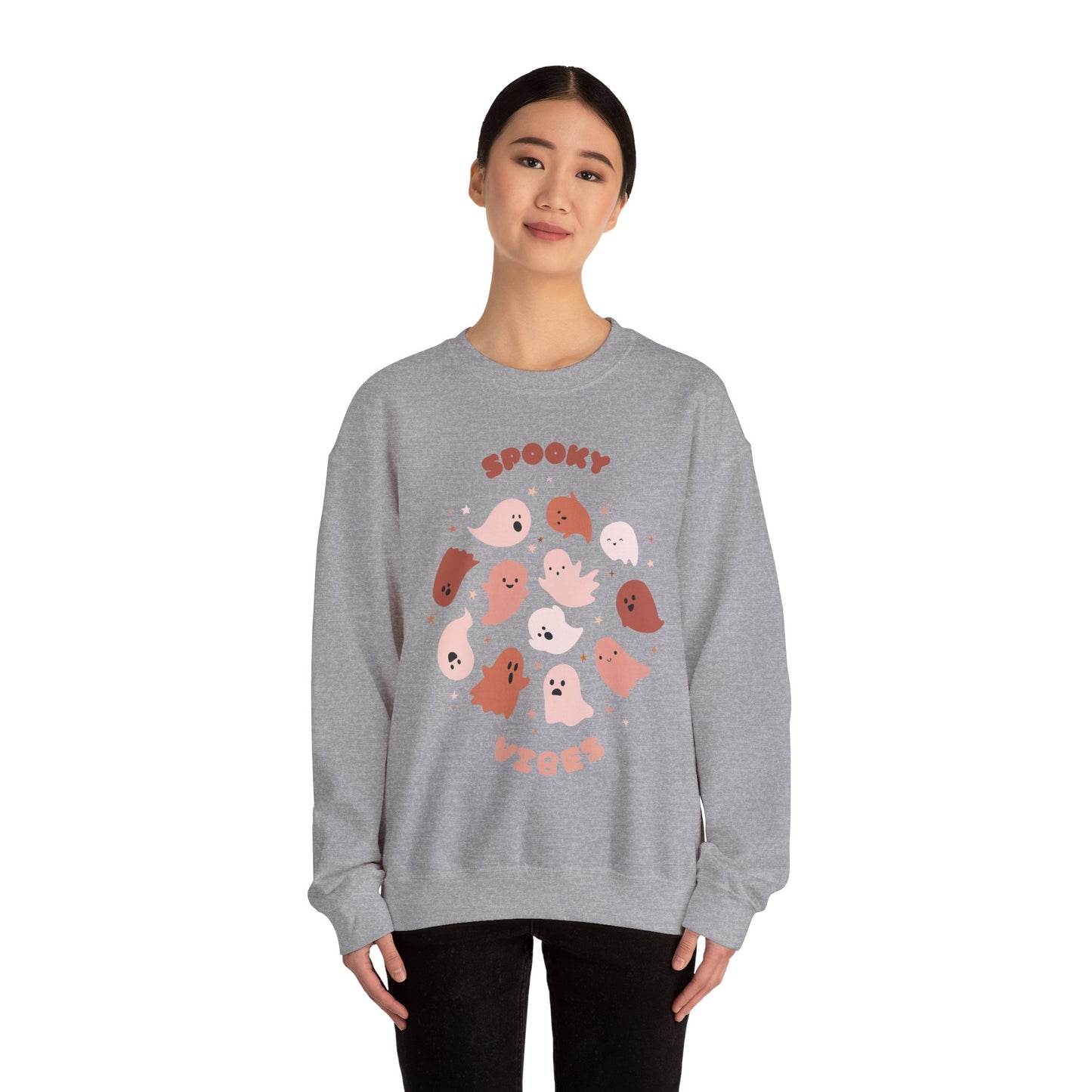 Cute Fall ‘Spooky Vibes’ Crewneck Sweatshirt