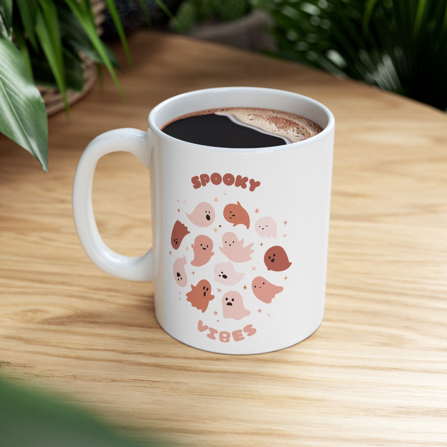 Adorable Fall ‘Spooky Vibes’ 11oz, 15oz Ceramic Mug